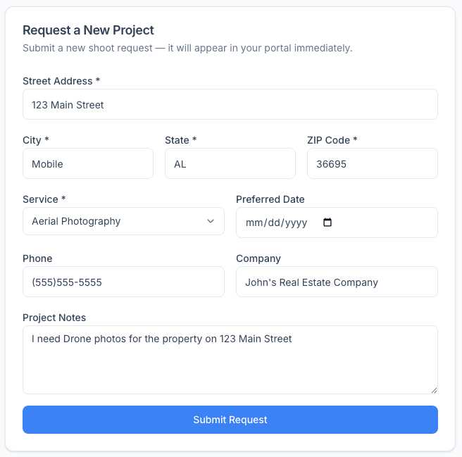 Request form